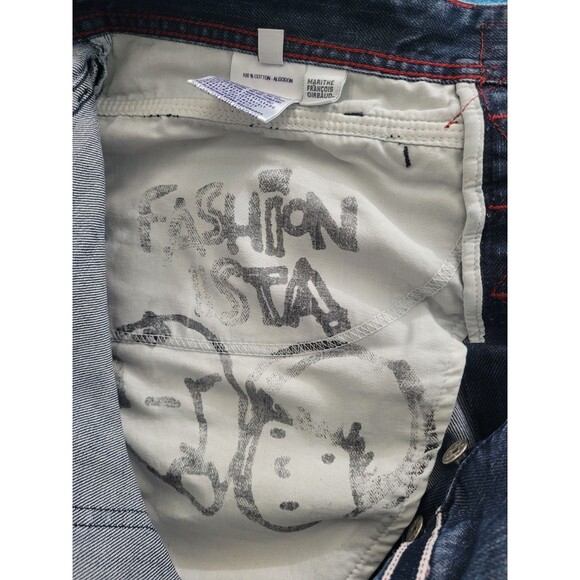 Vtg Le Jean De Marithe Francois Girbaud Bloody x Yoke M Sz 34 Straight Jeans Y2K - Picture 11 of 16